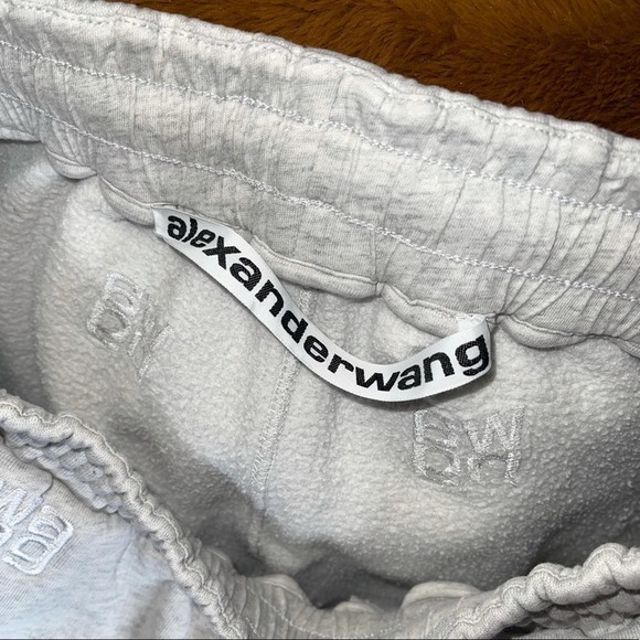 Alexander Wang Logo Embroidered Jogger Sweatpants in Gray - Picture 15 of 16